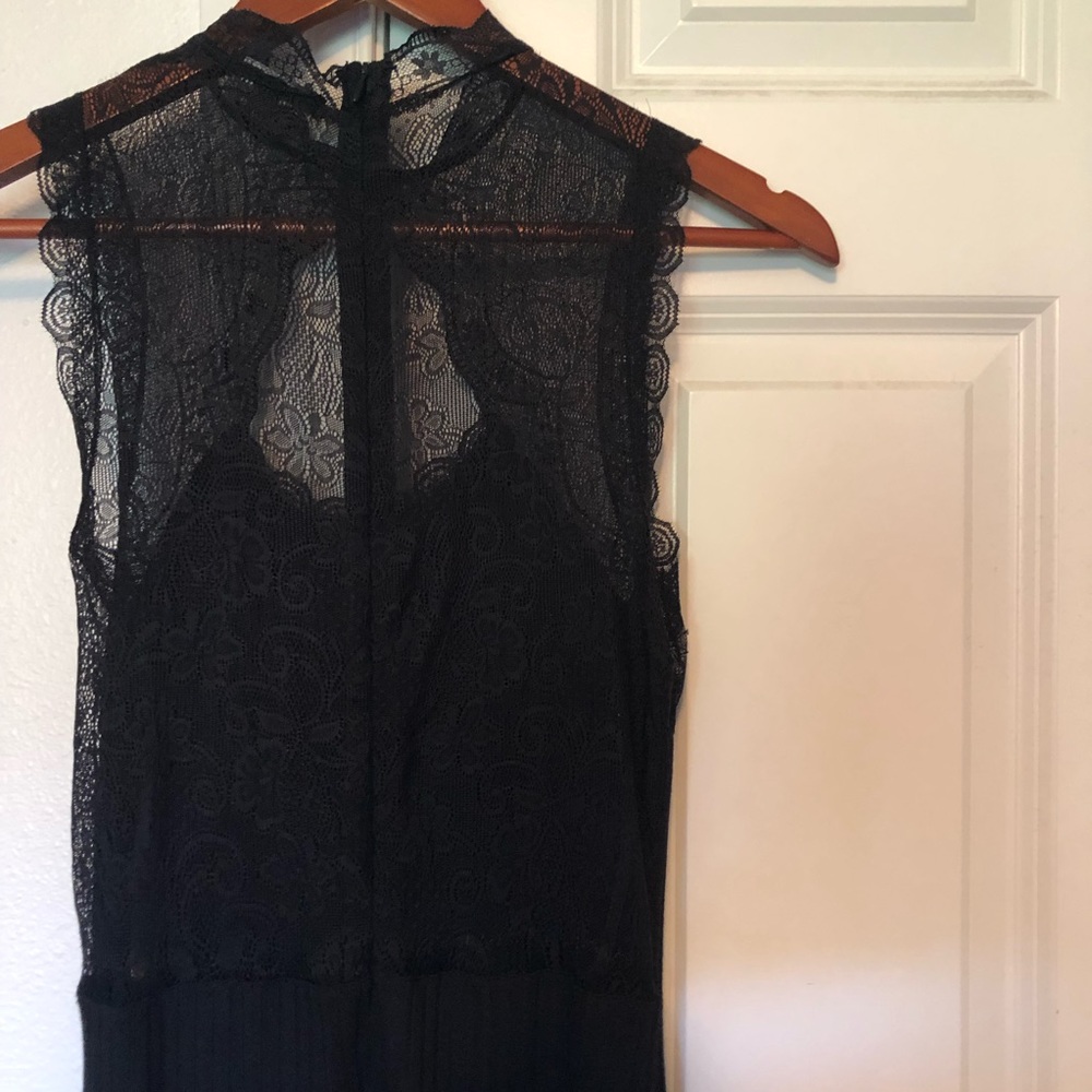 Black Lace tight midi dress